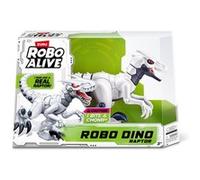 ZURU Robot éducatif Robo Alive Robo Dino Raptor marche réaliste, mâchoire mobile Blanc