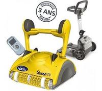 Robot electrique de piscine fond, parois et ligne d'eau avec télécommande et chariot - swash tc