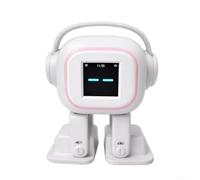 Robot émotionnel pour compagnon, robot IA pour compagnon, avec commandes vocales, chant, danse, chatbot pour tous les âges (blanc)