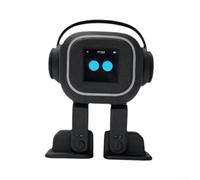 Robot émotionnel pour compagnon, robot IA pour compagnon, avec commandes vocales, chant, danse, chatbot pour tous les âges (noir)