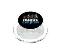 Robot Evolution Robotics Coder Humour Automation Techs PopSockets PopGrip pour MagSafe