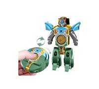 Robot Fidget Spinner Transformable 2 en 1 | Jouet Sensoriel Anti-Stress, Figurine Robot Miniature à Transformer pour Enfants et Adultes | Jouet Hand Spinner Cool de Voyage pour Enfants de 3 Ans(Vert)
