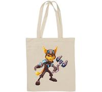 Robot Fox Sac fourre-tout en coton naturel Blanc