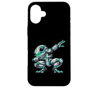 Robot Frog Astronaute Dabbing Cartoon Mech Coque pour iPhone 16 Plus