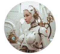 Robot Girl 1000 Pièces Puzzle Person-Focused Imagery Amusant, Stimulant Et Stimulant Cadeaux pour La Famille Et Les Amis Jeu Créatif Puzzle Juguetes De Desafío Familiar 1000pcs (67.5x67.5cm)