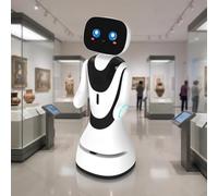 Robot guide d'exposition du musée avec base de connaissances IA | Robot guide touristique autonome pour hall d'exposition, musée des sciences, galerie d'art - Affichage interactif multilingue