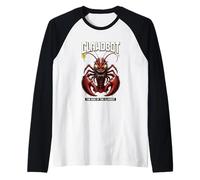 Robot Homard Humoristique Style Bande dessinée Vintage Science-Fiction Manche Raglan