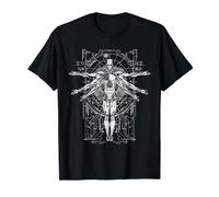 Robot Homme de Vitruve Illustration Cyberpunk T-Shirt