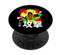 Robot Japonais de Combat Vintage Future Retro Manga Anime Art PopSockets PopGrip Adhésif