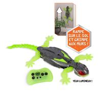Spin Master – Lézard radiocommandé HEX BOTS Gecko – Rampe sur sol et murs, yeux lumineux