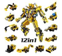 Robot Jouet Kit de Construction Briques Bâtiment Bricolage Pédagogique Construction Blocs Jeu de Jouets Éducatifs pour 6-12Ans