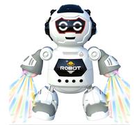 Robot jouet, lumières et sons, danse et s'allume, robot danseur, robott qui marche avec lumières sons et musique, jouet avec mouvement Twist Dancing Piroette rotatif à 360° musical (A)