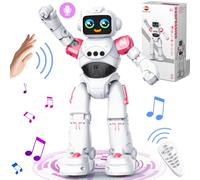 Robot Jouets pour enfants - Robot intelligent parlant à distance vocale, détection de geste, robot Emo programmable pour enfants de 3, 4, 5, 6, 7, 8 ans, cadeau d'anniversaire