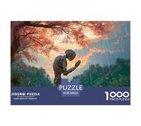 Robot Kneeling in Pryer Uander Cherry Tree 1000 Pièces Carton Premium Coffret De Puzzles Preying Robot Stimulant Et Éducatif Défi Unique Puzzles As Birthday Gifts 38x26cm/1000pcs