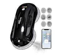 Robot lave-vitres avec diffuseur de solution nettoyante intégrée Eziclean® Windobot S4 Plus 72 W Noir Noir G