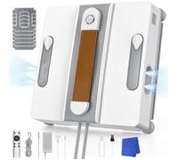 Robot lave-vitre intelligent 3200 Pa - 72W - 3 modes & 4 buses - Double réservoir de 50 ml- Sécurité coupure 20 min - Télécommande