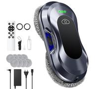 Robot Lave Vitres 2025 Version Améliorée, Puissance d'Aspiration 6000 Pa Double Buse, 3 Modes de Nettoyage, Planification de Trajet pour Entretien des Vitres & Surfaces Vitrées W22D