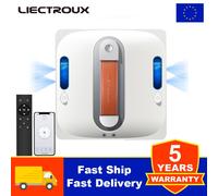 Robot lave-vitres Liectroux S11, pulvérisation 4 directions, nettoyeur verre, sol, mur & carrelage, aspirateur robot pour fenêtres, navigation intelligente, sécurité multiple, fonctionne sans White