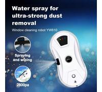Robot lave-vitres LIECTROUX YW610, jet d'eau unique, puissance d'aspiration 2800 Pa, réservoir d'eau 30 ml, détection des bords Buse d'atomisation innovanteLe robot laveur de vitres LIECTROUX YW610 él