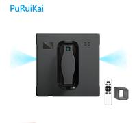 Robot Lave-Vitres PuRuiKai avec Double Pulvérisation d’Eau, Mémoire Intelligente, Aspiration Haute Puissance et Capteur Laser pour Vitres et Murs à Domicile