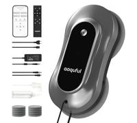 Robot laveur de vitre IA double pulvérisation avec application | Aspiration 6400 Pa, réservoir 70 ml, 2 modes et télécommande pour vitres, portes, miroirs et carrelage intérieur et extérieur