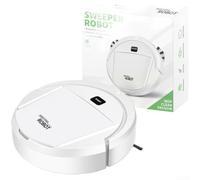 Robot Laveur pour sol Dur Mode Zigzag et Bords Robot Laveur pour(662 White) | 3 fonctions en 1, balayage aspiration lavage, autonomie 60 min, silencieux 60dB, pour idéal appartements
