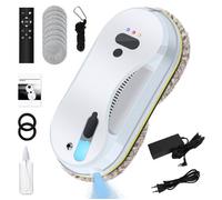 Robot Laveur Vitre Electrique 5600Pa - 40ml Réservoir Pulvérisation d'eau - Nettoyage automatique 3 Modes, Télécommande&10 Chiffons