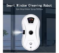Robot Laveur Vitre Électrique - 5600Pa - Pulvérisation d'eau automatique - 3 Modes Automatiques - Télécommande - 10 Chiffons