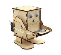 Robot Mangamonete - 12x13x15 Cm | Kit D'expériences Scientifiques DIY | Robot Éducatif D'assemblage De Bricolage pour | Jouet D'enseignement STEM | Développement des Compétences Motrices |