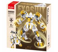 Robot Mecha 2 En 1 Blanc Jaune Blanc TU