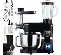 Robot mélangeur planétaire 3en1 2300w LCD avec bol chauffant noir 6,2l