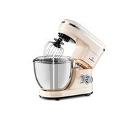 Klarstein Robot pâtissier Bella – 1200 W, 6 vitesses, Pulse, planétaire, bol inox – Crème