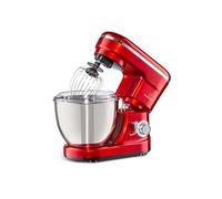Klarstein Robot pâtisserie Bella – 1200 W, bol inox, système planétaire, fonction Pulse – Rouge