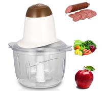 Robot ménager électrique 2 L 600 W avec bol en plastique, hachoir à viande pour la maison