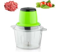 Robot ménager électrique 2 L 600 W avec bol en plastique, hachoir et hachoir à viande, utilisation domestique durable