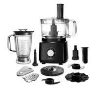 Robot ménager Heinner HFP-750BK, 750 W, Bol 1.2 l, Blender 1.8 L, Disque à trancher, Moulin, Noir