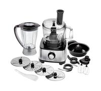 ProfiCook Robot de cuisine PC-KM 1063 – compact inox, 1,2 L, 1200 W, 11 accessoires