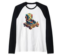 Robot Mignon DJ avec Platine Vinyle rétro Manche Raglan