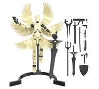 Robot mobile imprimé en 3D pour assembler des figurines d'action - 17 x 2,8 x 14,3 cm - Robot articulé multifonction décoratif avec plusieurs articulations - Jouet mécanique flexible pour jeunes