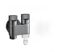 Robot Mop Cleaner Valve d'angle d'entrée d'eau avec deux boutons de commande et répartiteur 2 voies pour une alimentation en eau sans soudure (C)