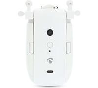 Nedis Rideau robot - Système de câble/rail en U - Rideaux horizontaux - Alimenté par piles - Alimentation par USB - 4000 mAh - Bluetooth - Blanc