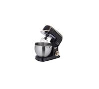ROYALTY LINE, Robot Multifonction 2100W Noir RLPKM2100-BLK, Bol en Acier Inoxydable 7,5L, Accessoires Inclus (Fouet, Batteur, Crochet), Protection Éclaboussures, Vitesses Inclinées