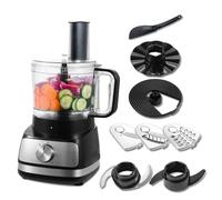 Robot multifonction - 6 en 1 - 800W - 4 Vitesses - 2L - robot de cuisine - Inox