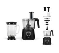 LIVOO Robot multifonctions DOP250N, 1,5 L, 600 W, 6 en 1, 2 vitesses, mode pulse, Noir