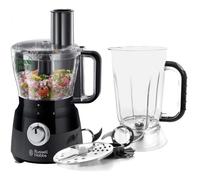 Robot Multifonction - RUSSELL HOBBS - Matte Black 24732-56 - 600 W - Bol 2,5 L - Lames inox - Disque réversible - Noir mat