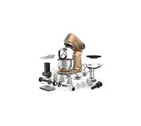 Robot pâtissier SENCOR STM 7630RS Gordon 1500 W, bol inox 5,5 L, hachoir à viande, trancheuse/râpe 4 cônes, machine à biscuits, beige/champagne