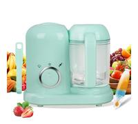 Robot multifonctions 4 en 1, préparateur d'aliments pour bébés, diversification alimentaire, cuiseur vapeur, mixeur, décongélation, réchauffage, cuisson vapeur douce, cuisson vapeur rapide (Vert)