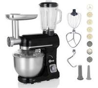Robot multifonction Robby Robot multifonctions 5l 1000w noir avec hachoir et blender 1,5l en verre robimix noir