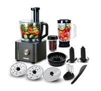 Robot multifonctions,Robot de cuisine 11 en 1,1100 W,hachoir,raper,mixer, presse-agrumes, café, bol de 3,2 L, A+++
