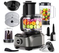 Robot multifonctions - YASHE - 11-en-1 - 1300W - Bol 2,5L & Mixeur 1,5L - Noir et Gris